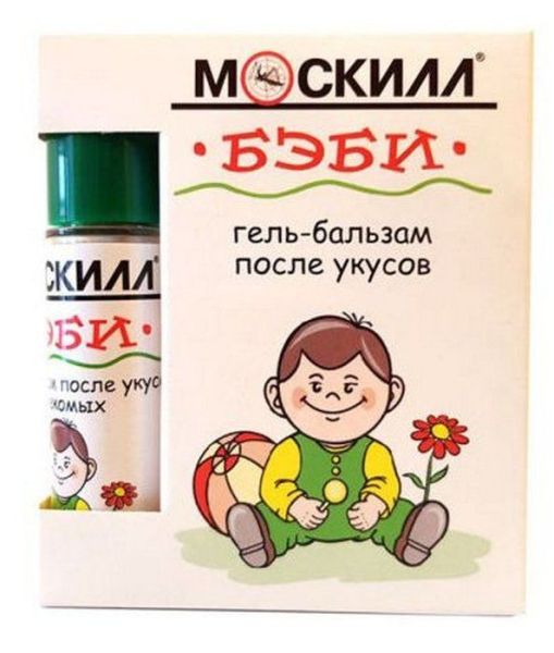 Изображение товара Москилл бэби гель-бальзам после укусов насекомых ролик 12мл Москилл бэби гель-бальзам после укусов насекомых ролик 12мл фотография
