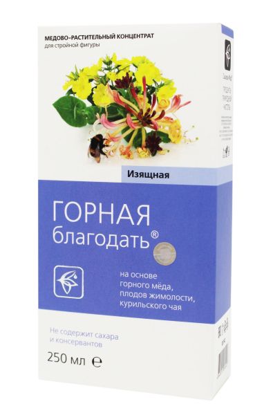 Изображение товара Медовый взвар Горная благодать изящная, 250 мл Медовый взвар Горная благодать изящная, 250 мл фотография