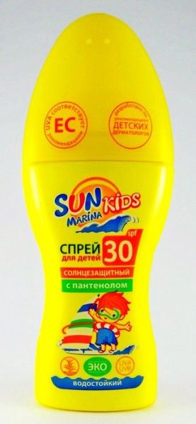 Изображение товара Сан марина кидс спрей солнцезащитный для детей с пантенолом spf-30 150мл Сан марина кидс спрей солнцезащитный для детей с пантенолом spf-30 150мл фотография