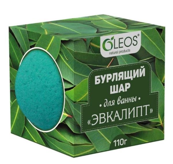 Изображение товара Бурлящий шар Эвкалипт Oleos 110г Бурлящий шар Эвкалипт Oleos 110г фотография