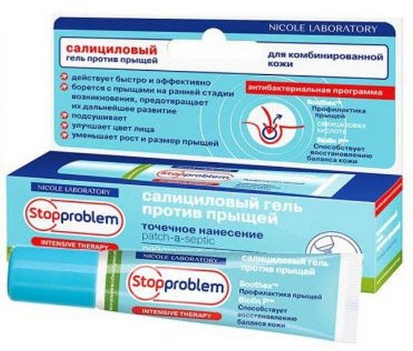 Изображение товара Стоппроблем Гель салициловый для умывания для комбинированной кожи 15мл Стоппроблем Гель салициловый для умывания для комбинированной кожи 15мл фотография